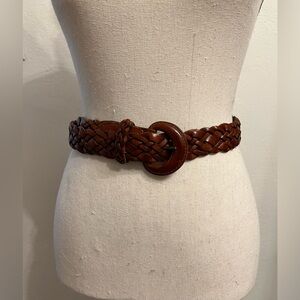 G H Bass & Co Braided Leather belt